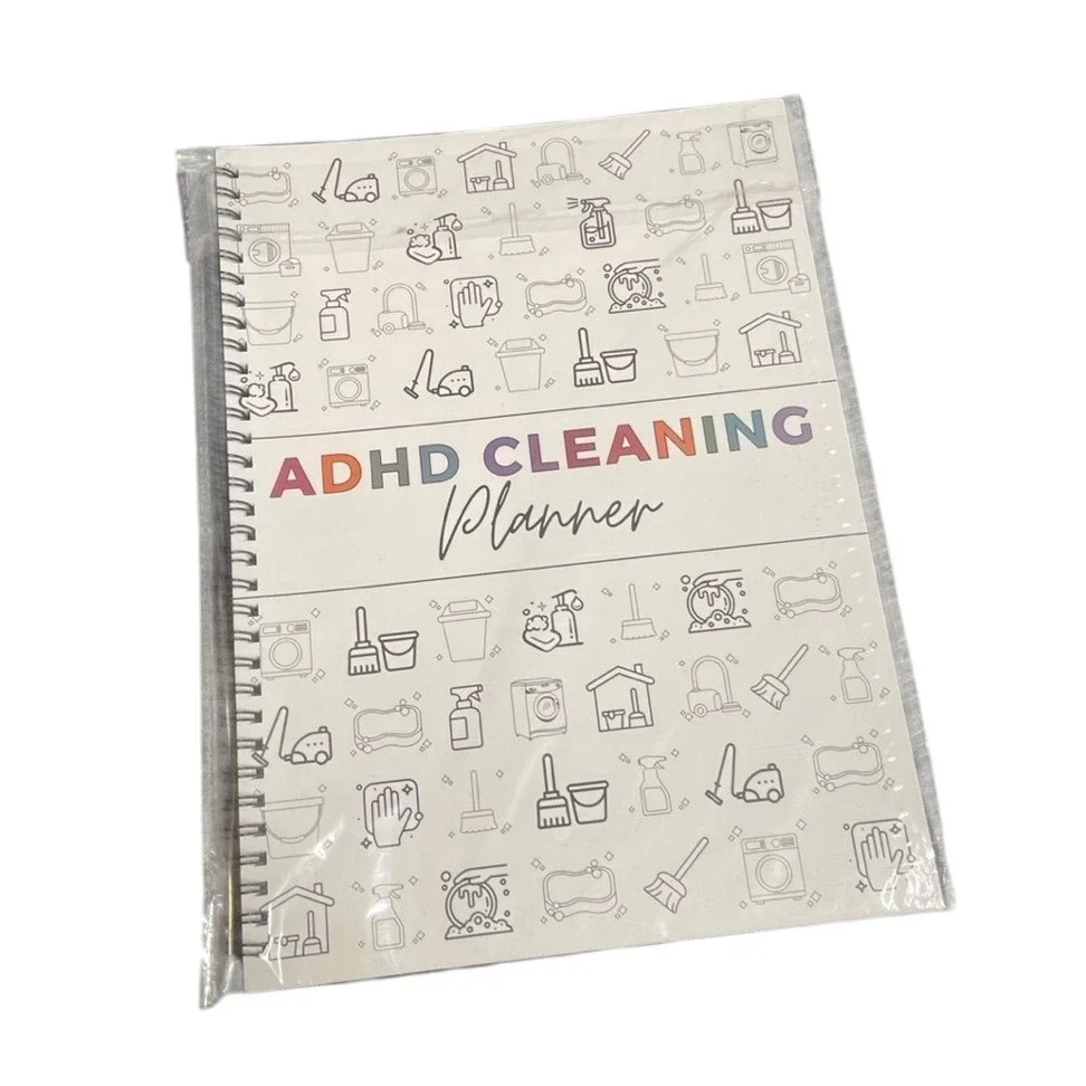 ADHD Cleaning Planner Spiral Bound Home Organization Checklist Notebook